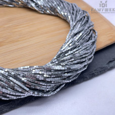 1,5 мм Гематин имитация, цвет темное серебро, куб