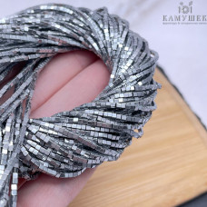 1,5 мм Гематин имитация, цвет темное серебро, куб