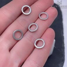 10 мм Цвет серебро, Подвеска кольцо уп. 5 шт Люкс