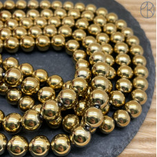 10 мм Гематин имитация, цвет темное золото №1