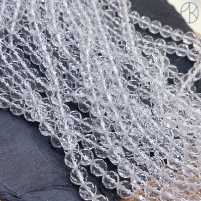 10 мм Горный хрусталь №1 чистый крупная огранка (64 грани)