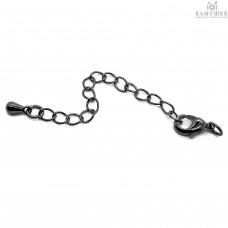 10 мм, Замок с цепочкой капля, цвет черный
