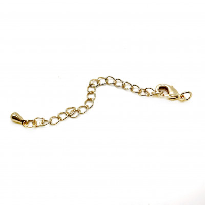 10 мм, Замок с цепочкой капля, цвет золото