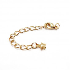 10 мм, Замок с цепочкой звезда, цвет золото 10 мм, Замок с цепочкой звезда, цвет золото