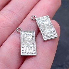 11*17 мм, Цвет серебро, Подвеска деньги