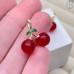 12*18 мм, цвет золото, Подвеска вишня