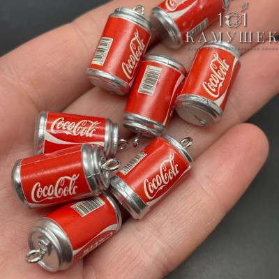 12*23,5мм Цвет серебро, Подвеска Coca cola