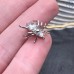 12,5*14 мм, Цвет серебро, Подвеска Паук
