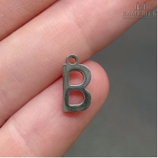 12 мм Цвет серебро, Буква B основа сталь 