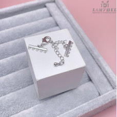 12 мм, Замок на 5 рядов с цепочкой, цвет серебро 