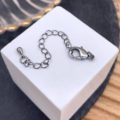 12 мм, Замок с цепочкой капля, цвет черный