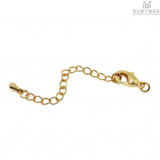 12 мм, Замок с цепочкой капля, цвет золото