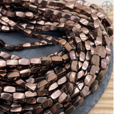 12х6 мм, Гематин прямоугольник волна коричневый 