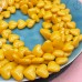 13*15 мм, Жемчуг Майорка сердечки пухлые, цвет желтый