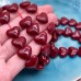 13х15 мм Жемчуг Майорка сердечки пухлые, цвет бордовый