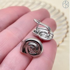 15*12 мм, Цвет серебро, Швензы Ракушка улитка Люкс