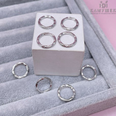 15 мм Цвет серебро, Подвеска кольцо мятое