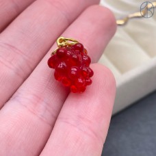 16*12 мм, цвет золото, Подвеска малина