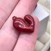 16*15 мм, Подвеска сердце красная эмаль
