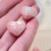16*19 мм Сердце огранка, керамика, цвет розовый с переливом