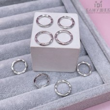 17 мм Цвет серебро, Подвеска кольцо мятое
