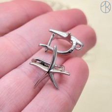 18,5*16 мм Цвет серебро, Швензы Морская звезда Люкс