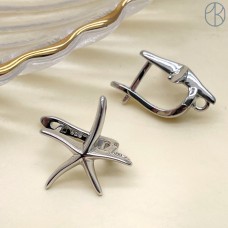 18,5*16 мм Цвет серебро, Швензы Морская звезда Люкс