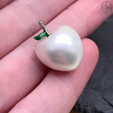 18 мм, цвет серебро, Подвеска яблоко