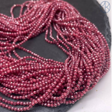 2 мм, Циркон огранка бордовый с эффектом снежного кварца (кубический цирконий, фианит) 2 мм, Циркон огранка бордовый с эффектом снежного кварца (кубический цирконий, фианит)
