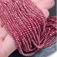2 мм, Циркон огранка бордовый с эффектом снежного кварца (кубический цирконий, фианит) 2 мм, Циркон огранка бордовый с эффектом снежного кварца (кубический цирконий, фианит)