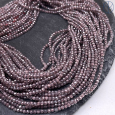 2 мм, Циркон огранка коричневый с эффектом снежного кварца (кубический цирконий, фианит) 