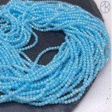 2 мм, Циркон огранка светло-голубой с эффектом снежного кварца (кубический цирконий, фианит) 2 мм, Циркон огранка светло-голубой с эффектом снежного кварца (кубический цирконий, фианит)