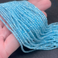 2 мм, Циркон огранка светло-голубой с эффектом снежного кварца (кубический цирконий, фианит) 2 мм, Циркон огранка светло-голубой с эффектом снежного кварца (кубический цирконий, фианит)