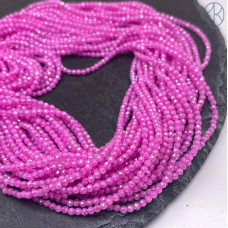 2 мм, Циркон огранка темно-розовый с эффектом снежного кварца (кубический цирконий, фианит) 2 мм, Циркон огранка темно-розовый с эффектом снежного кварца (кубический цирконий, фианит)