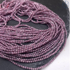 2 мм, Циркон огранка темно-сиреневый с эффектом снежного кварца (кубический цирконий, фианит) 2 мм, Циркон огранка темно-сиреневый с эффектом снежного кварца (кубический цирконий, фианит)
