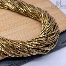 2 мм Гематин имитация, цвет темное золото, куб №2 