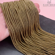 2 мм Гематин имитация, цвет темное золото 