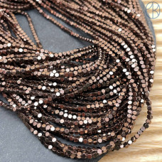 2 мм, Гематин имитация куб огранка коричневый