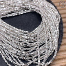 2 мм, Гематин имитация плоский квадрат светлое серебро 