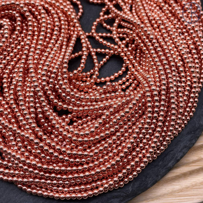 2 мм Гематин имитация розовое золото