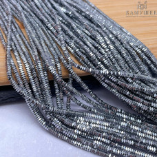 2 мм Гематин квадрат округленные стороны, темное серебро имитация