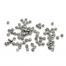 2 мм, Кримпы (зажимные бусины), 2 гр цвет серебро