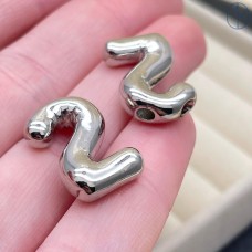 21 мм, Цвет серебро, Цифра объемная 2
