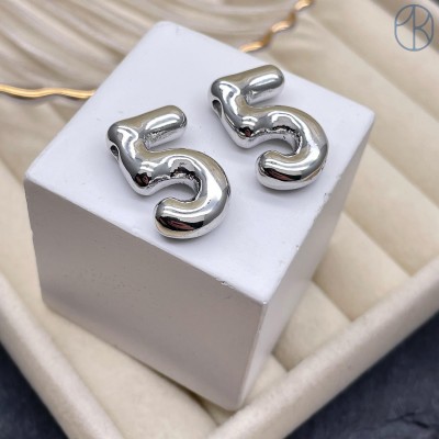 21 мм, Цвет серебро, Цифра объемная 5