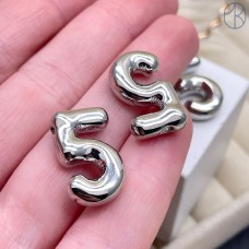 21 мм, Цвет серебро, Цифра объемная 5