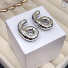 21 мм, Цвет серебро, Цифра объемная 6
