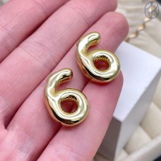 21 мм, Цвет золото, Цифра объемная 6