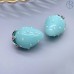 25*16 мм, цвет серебро, Подвеска клубника светло-голубая, акрил 