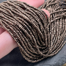 2х1 мм, Гематин имитация рондель алмазная огранка коричневый №1