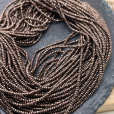 2х1 мм, Гематин имитация рондель алмазная огранка коричневый